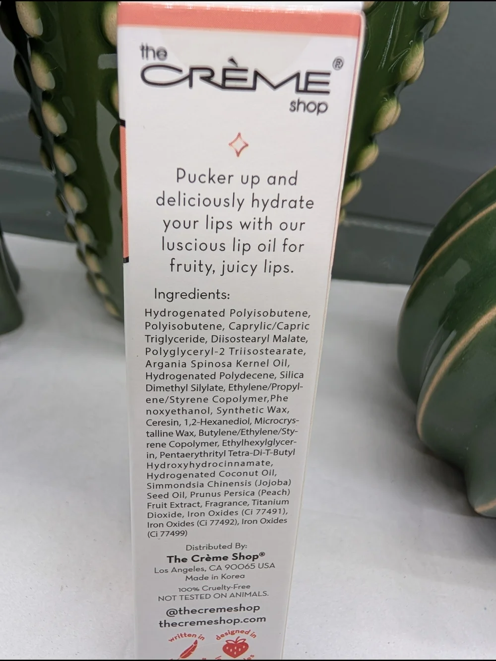 The Crème Shop Luscious Lip Oil - Peach (Peachy Coral)